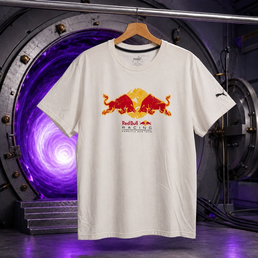 Puma Red Bull Racing Formula One Team Tee White Mens Medium 596209-03